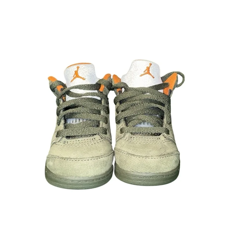 Nike‎ Air Jordan 5 Retro Olive Army Solar Orange 440890-308 Toddler Baby Size 4C